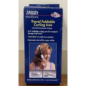 Travel Smart Franzus Foldable Curling Iron 3/4" Worldwide Voltage Fast Heat